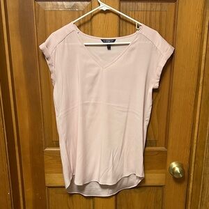 Express Women's Blush V-Neck Blouse